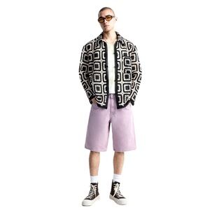 NWOT: ZARA MAN STRUCTURED WIDE BERMUDA SHORT - 31 / Light Mauve/see description
